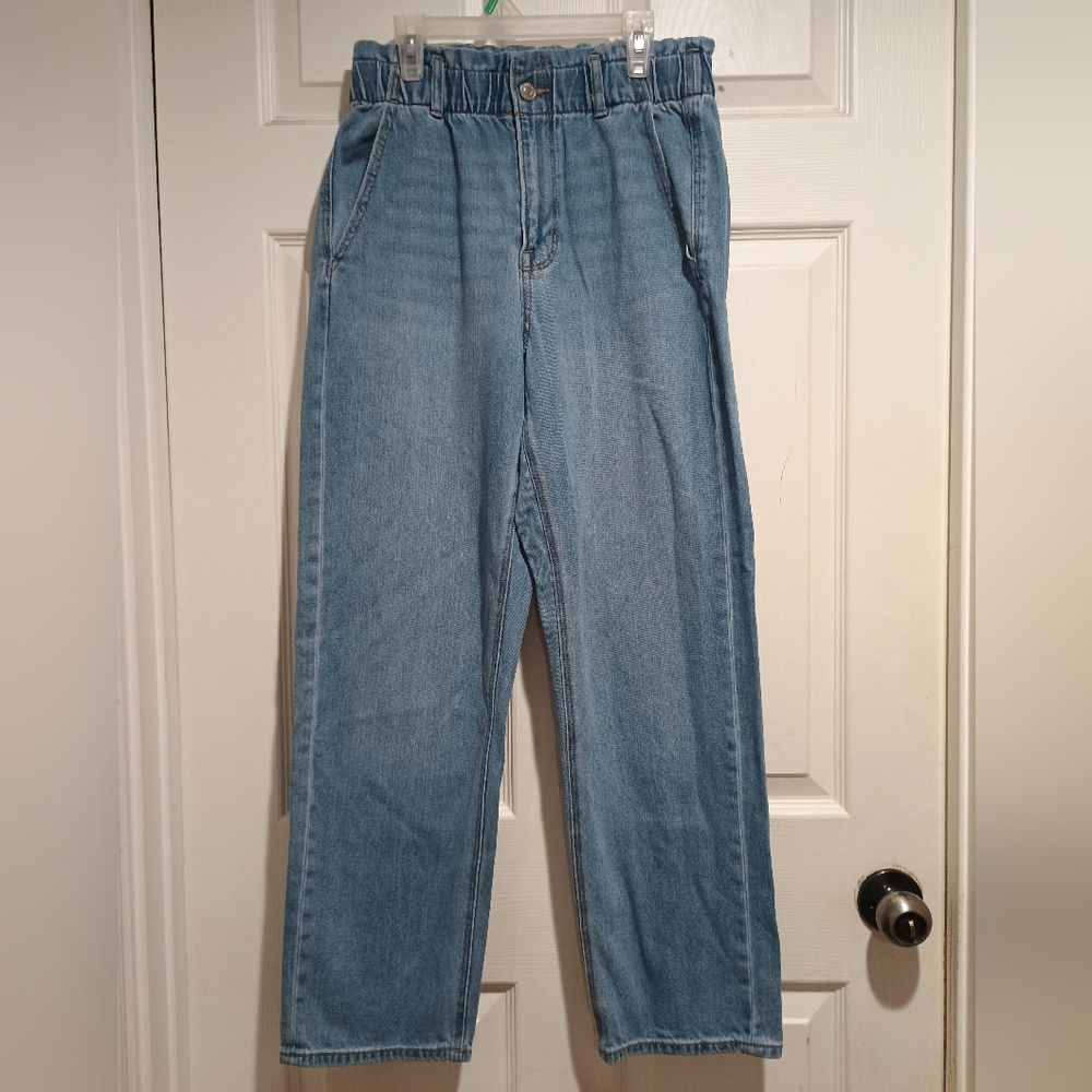 Women's American Eagle High Waisted Paper Bag Jeans Size 8 Short
